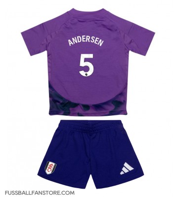 Fulham Joachim Andersen #5 Replik 3rd trikot Kinder 2024-25 Kurzarm (+ Kurze Hosen)